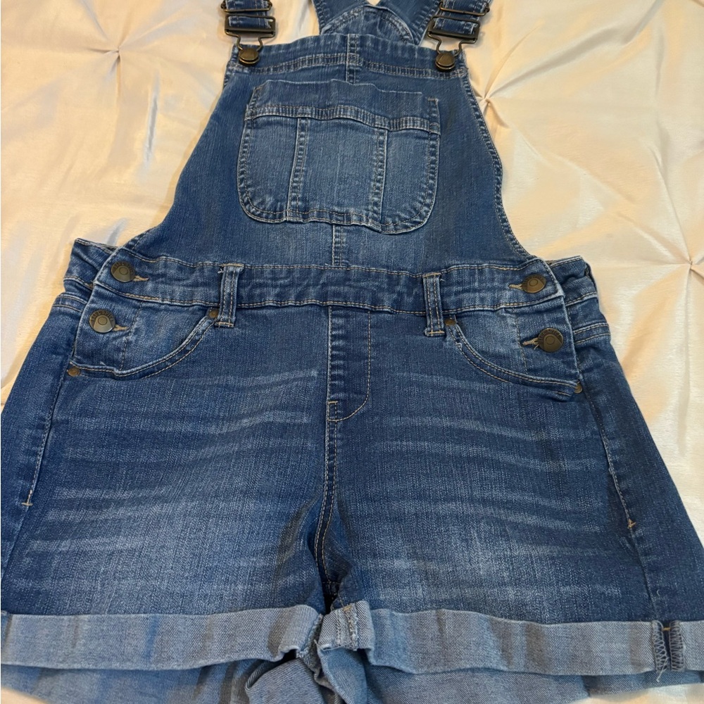Denim Blue Women's Overall Shorts